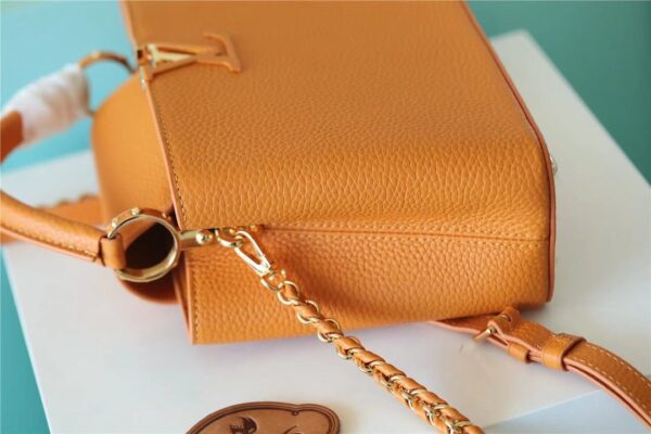 1:1 Replica Louis Vuitton LV Capucines BB Taurillon Jaune Sunbeam For Women - 27cm/10.6in