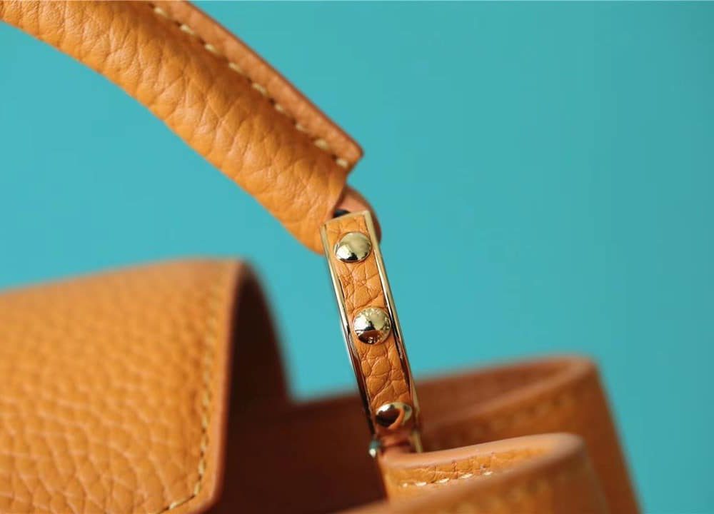 1:1 Replica Louis Vuitton LV Capucines BB Taurillon Jaune Sunbeam For Women - 27cm/10.6in