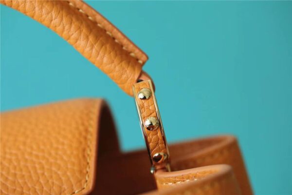 1:1 Replica Louis Vuitton LV Capucines BB Taurillon Jaune Sunbeam For Women - 27cm/10.6in