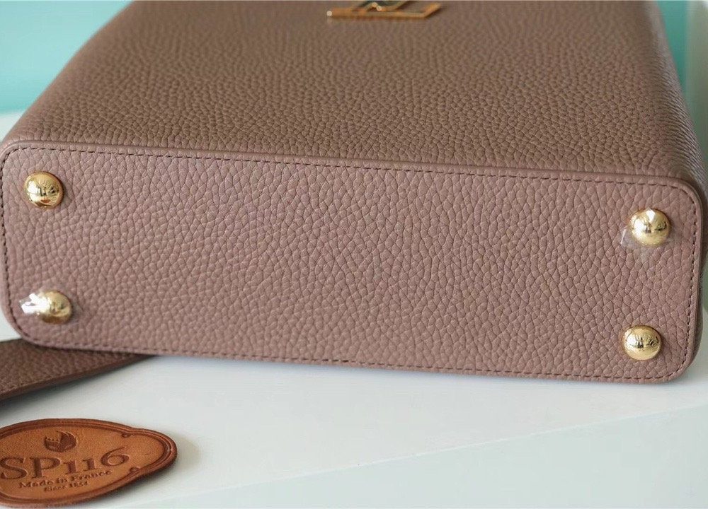 1:1 Replica Louis Vuitton LV Capucines BB Taurillon Light Brown Luxury Bag For Women - 26cm