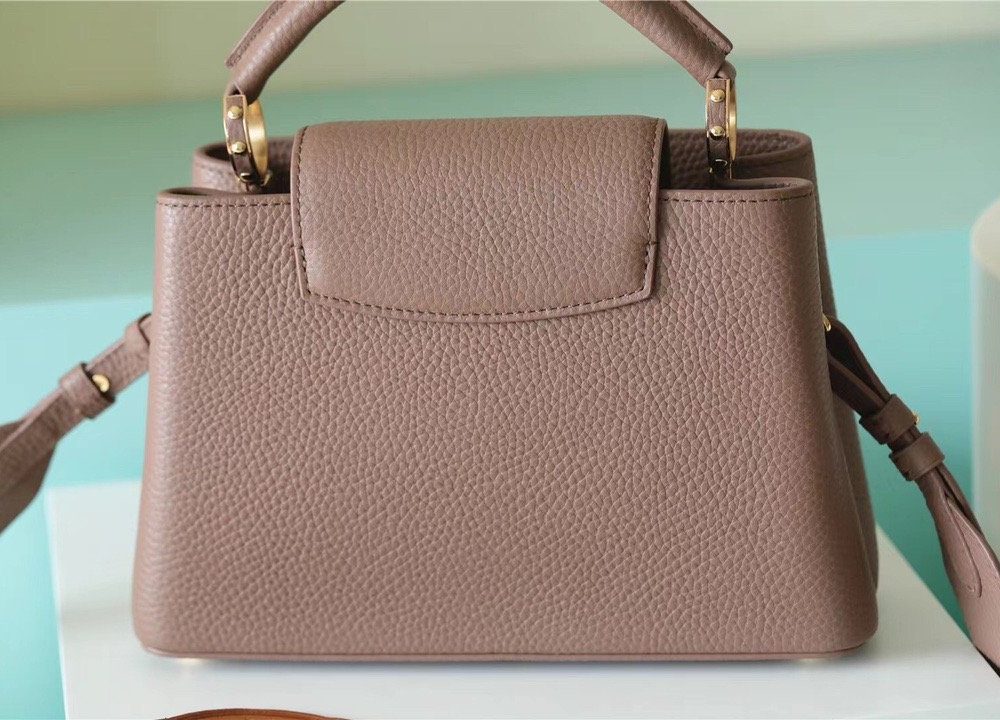 1:1 Replica Louis Vuitton LV Capucines BB Taurillon Light Brown Luxury Bag For Women - 26cm