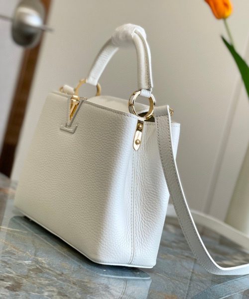 1:1 Replica Louis Vuitton LV Capucines BB White Luxury Bag For Women M55832 - 10.6in/27cm