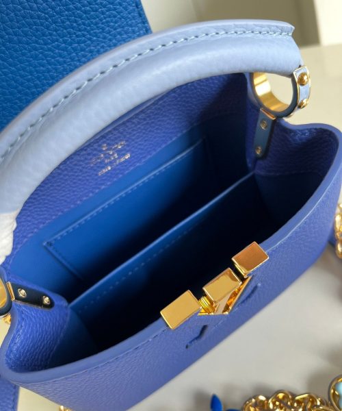 1:1 Replica Louis Vuitton LV Capucines Mini Blue Luxury Bag For Women - 8.3in/21cm