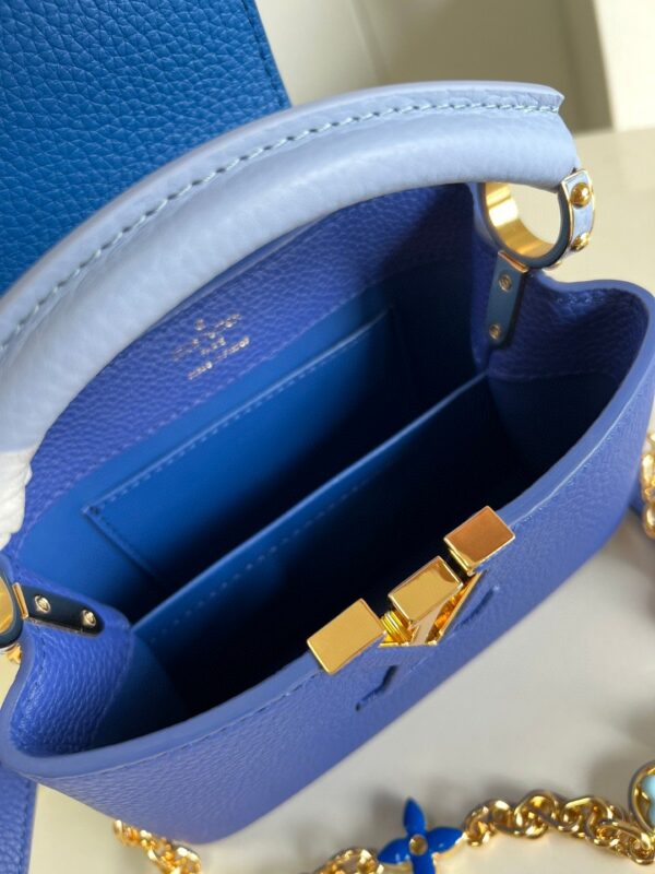 1:1 Replica Louis Vuitton LV Capucines Mini Blue Luxury Bag For Women - 8.3in/21cm