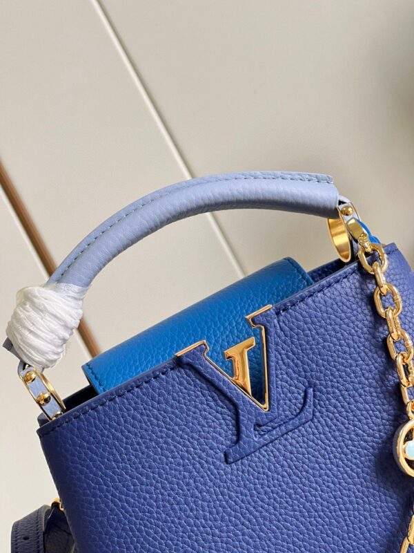 1:1 Replica Louis Vuitton LV Capucines Mini Blue Luxury Bag For Women - 8.3in/21cm