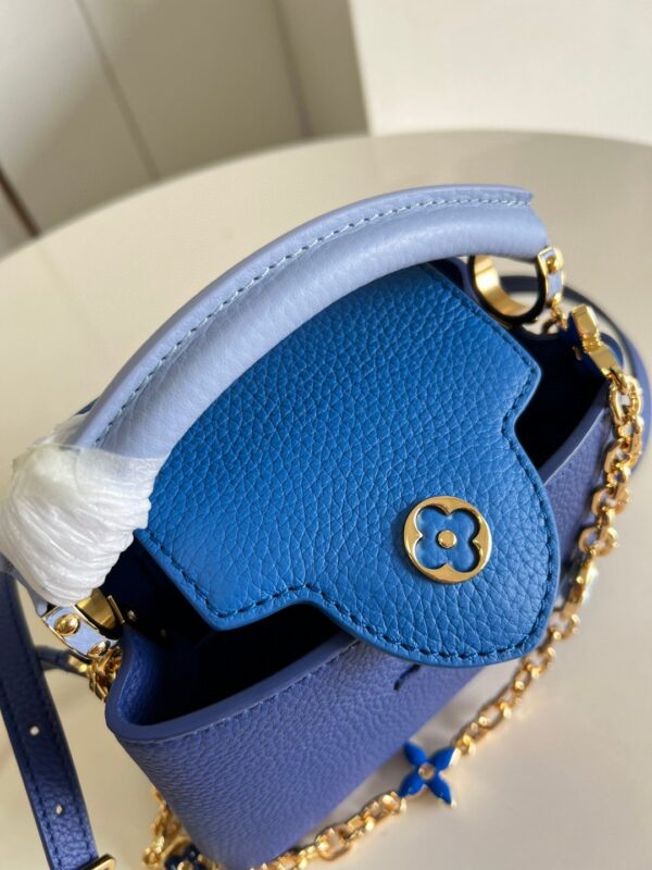 1:1 Replica Louis Vuitton LV Capucines Mini Blue Luxury Bag For Women - 8.3in/21cm