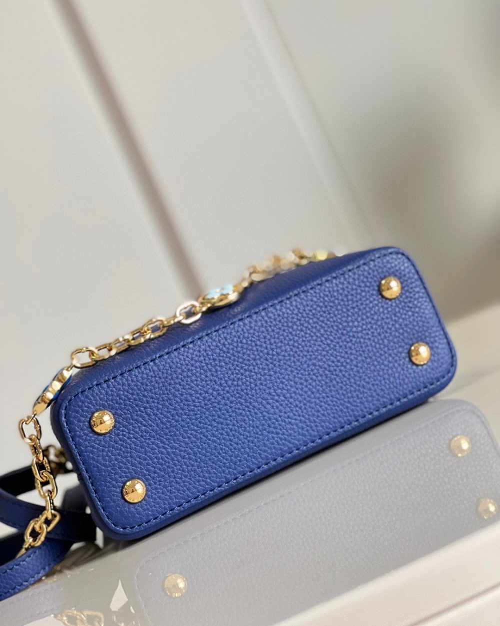 1:1 Replica Louis Vuitton LV Capucines Mini Blue Luxury Bag For Women - 8.3in/21cm