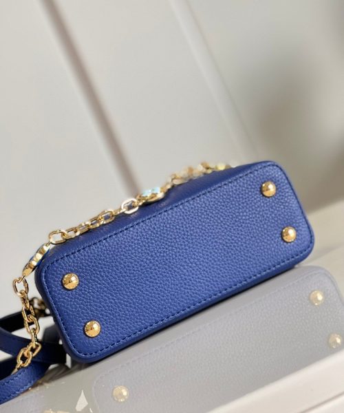 1:1 Replica Louis Vuitton LV Capucines Mini Blue Luxury Bag For Women - 8.3in/21cm