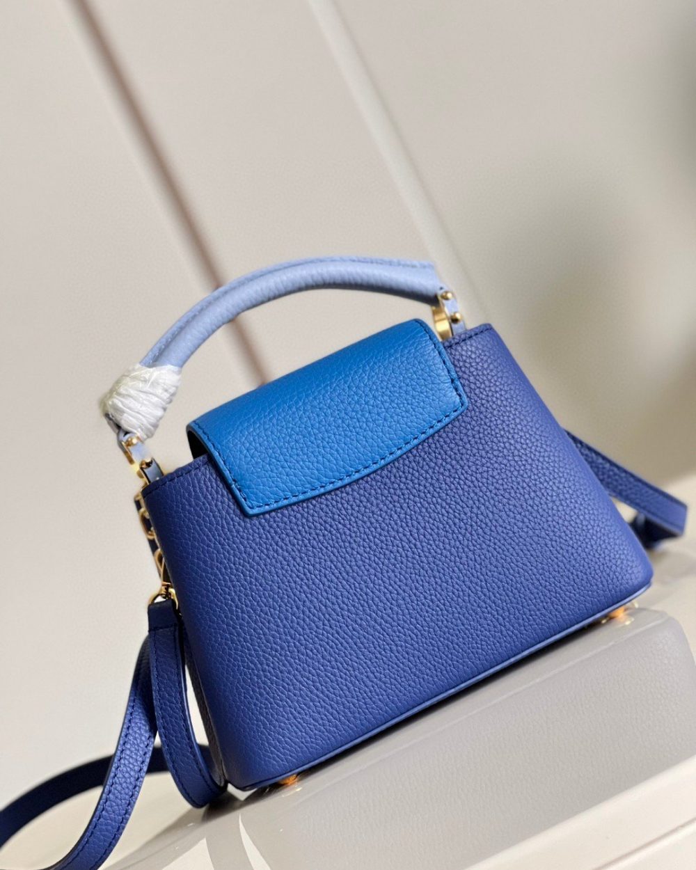 1:1 Replica Louis Vuitton LV Capucines Mini Blue Luxury Bag For Women - 8.3in/21cm
