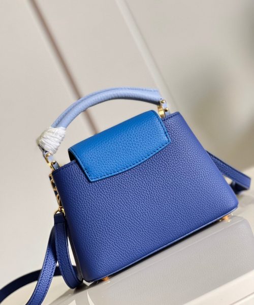 1:1 Replica Louis Vuitton LV Capucines Mini Blue Luxury Bag For Women - 8.3in/21cm