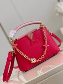 1:1 Replica Louis Vuitton LV Capucines Mini Hot Pink Luxury Bag For Women - 8.3in/21cm