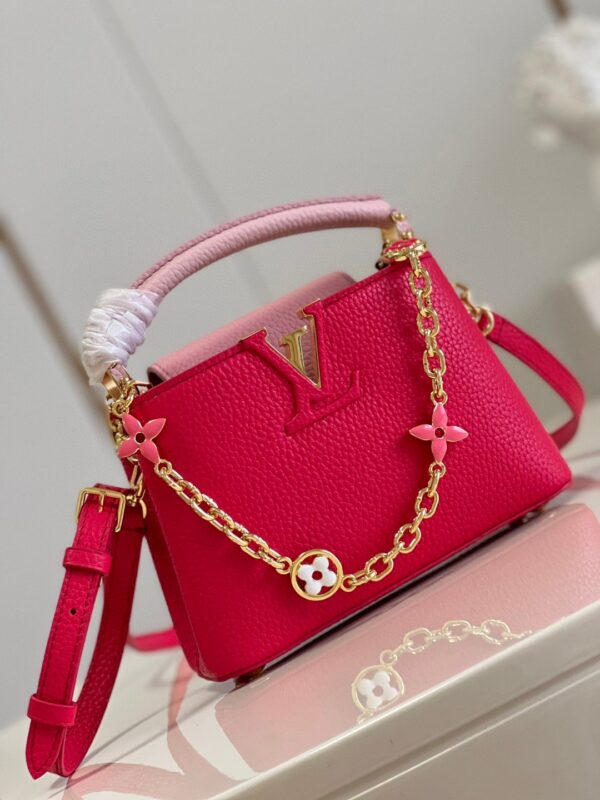 1:1 Replica Louis Vuitton LV Capucines Mini Hot Pink Luxury Bag For Women - 8.3in/21cm