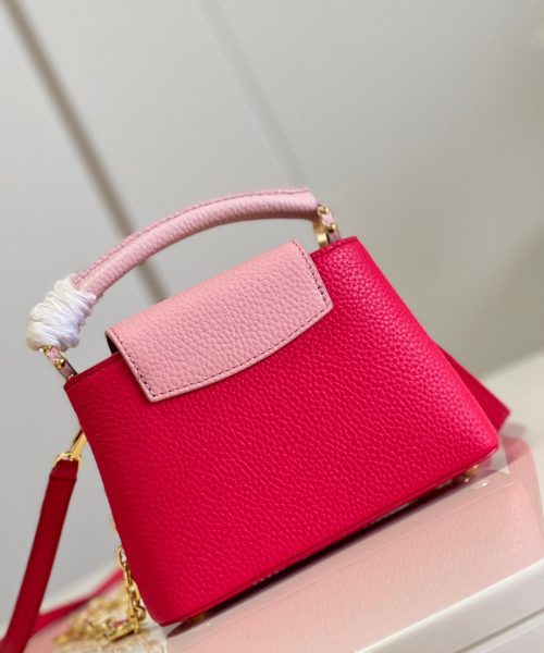 1:1 Replica Louis Vuitton LV Capucines Mini Hot Pink Luxury Bag For Women - 8.3in/21cm