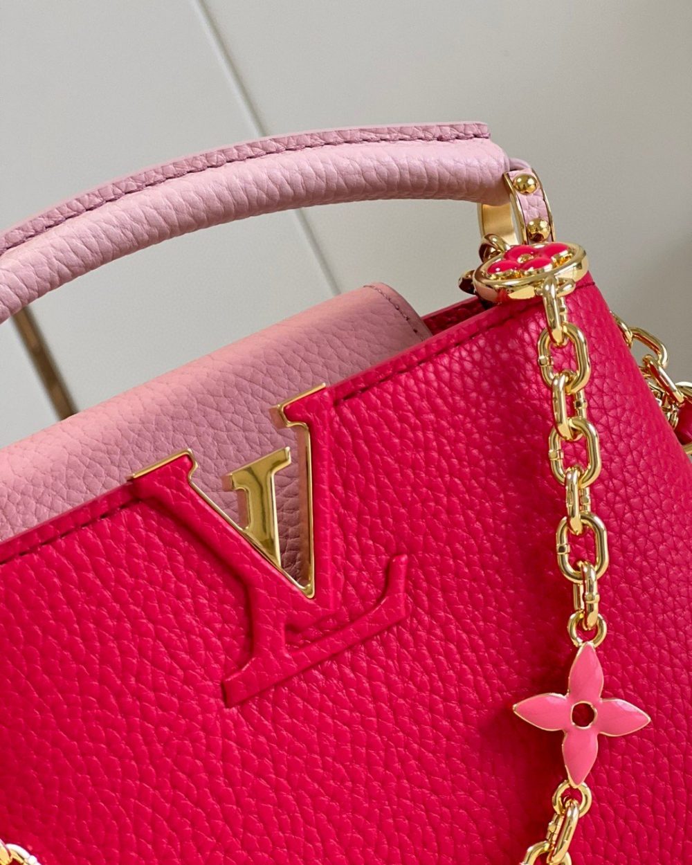 1:1 Replica Louis Vuitton LV Capucines Mini Hot Pink Luxury Bag For Women - 8.3in/21cm
