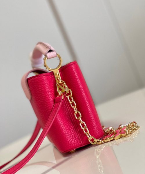 1:1 Replica Louis Vuitton LV Capucines Mini Hot Pink Luxury Bag For Women - 8.3in/21cm