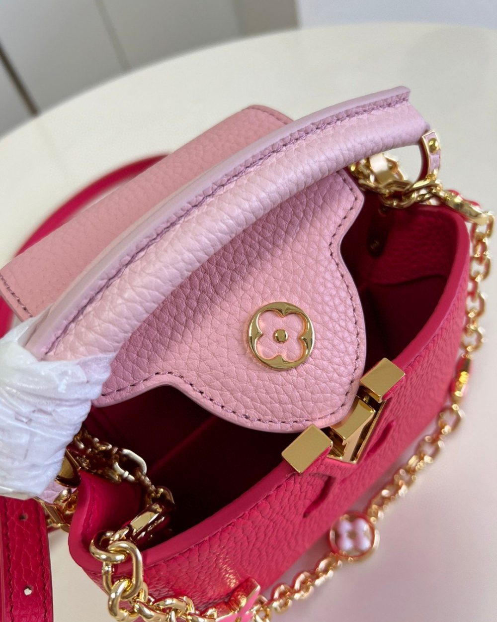1:1 Replica Louis Vuitton LV Capucines Mini Hot Pink Luxury Bag For Women - 8.3in/21cm