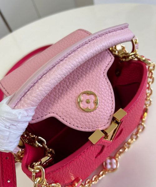 1:1 Replica Louis Vuitton LV Capucines Mini Hot Pink Luxury Bag For Women - 8.3in/21cm