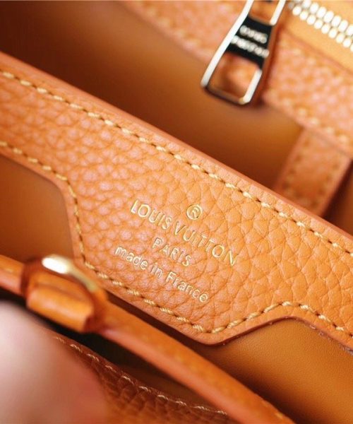 1:1 Replica Louis Vuitton LV Capucines Mini Taurillon Jaune Sunbeam Luxury Bag For Women - 21cm/8.3in
