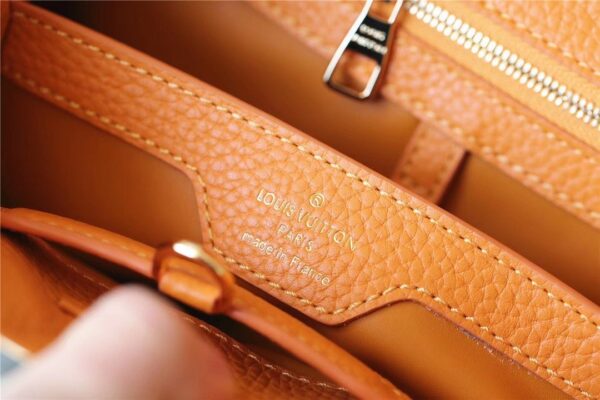 1:1 Replica Louis Vuitton LV Capucines Mini Taurillon Jaune Sunbeam Luxury Bag For Women - 21cm/8.3in