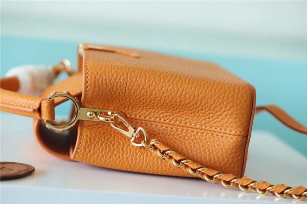 1:1 Replica Louis Vuitton LV Capucines Mini Taurillon Jaune Sunbeam Luxury Bag For Women - 21cm/8.3in