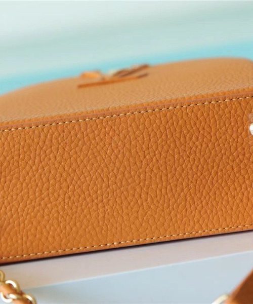 1:1 Replica Louis Vuitton LV Capucines Mini Taurillon Jaune Sunbeam Luxury Bag For Women - 21cm/8.3in