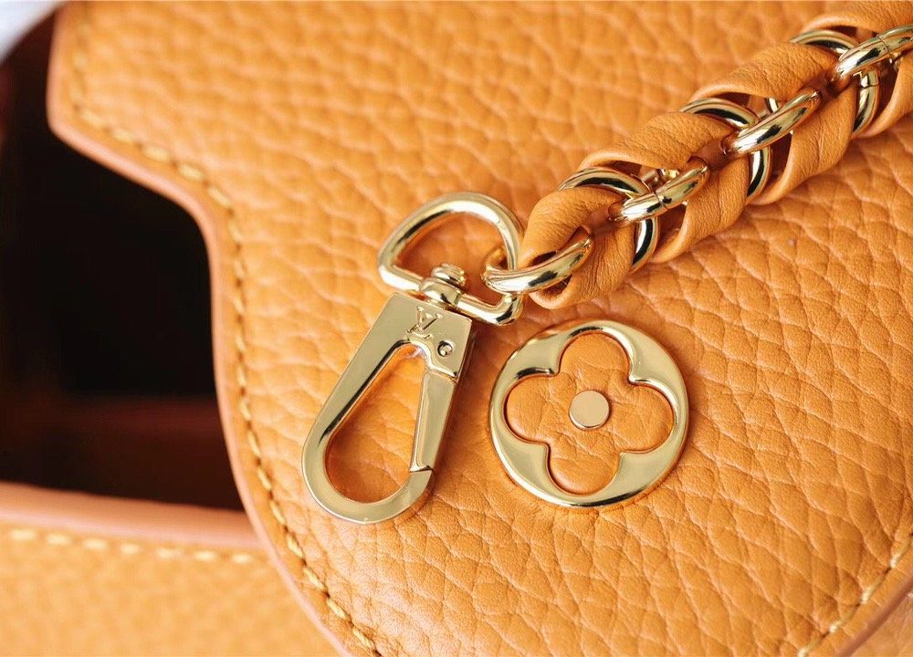 1:1 Replica Louis Vuitton LV Capucines Mini Taurillon Jaune Sunbeam Luxury Bag For Women - 21cm/8.3in