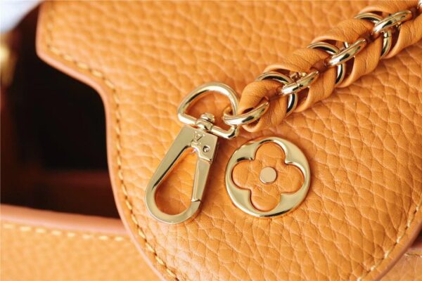 1:1 Replica Louis Vuitton LV Capucines Mini Taurillon Jaune Sunbeam Luxury Bag For Women - 21cm/8.3in