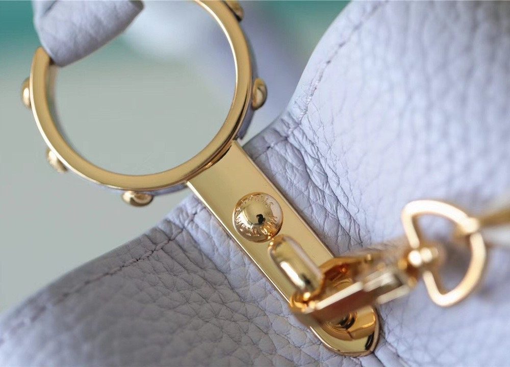 1:1 Replica Louis Vuitton LV Capucines Mini Taurillon Light Blue Luxury Bag For Women - 21cm/8.3in