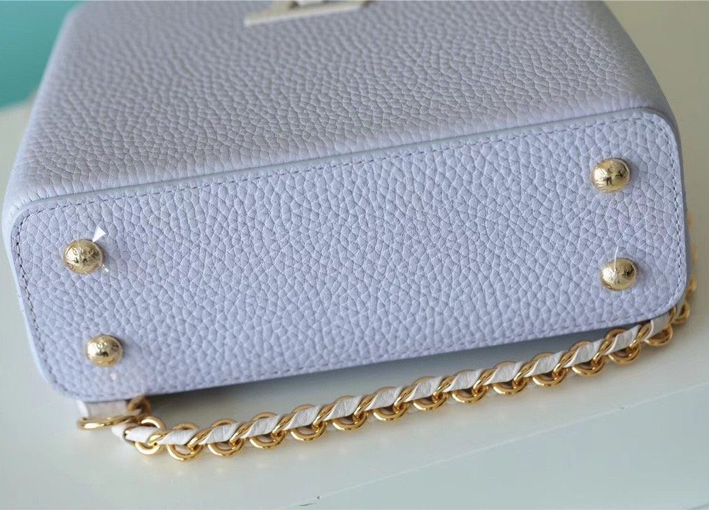 1:1 Replica Louis Vuitton LV Capucines Mini Taurillon Light Blue Luxury Bag For Women - 21cm/8.3in