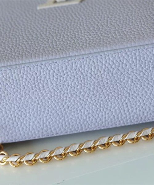 1:1 Replica Louis Vuitton LV Capucines Mini Taurillon Light Blue Luxury Bag For Women - 21cm/8.3in