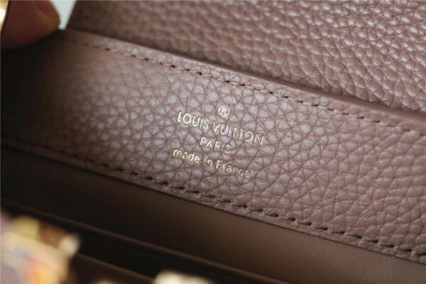 1:1 Replica Louis Vuitton LV Capucines Mini Taurillon Light Brown Luxury Bag For Women M56071 - 21cm/8.3in