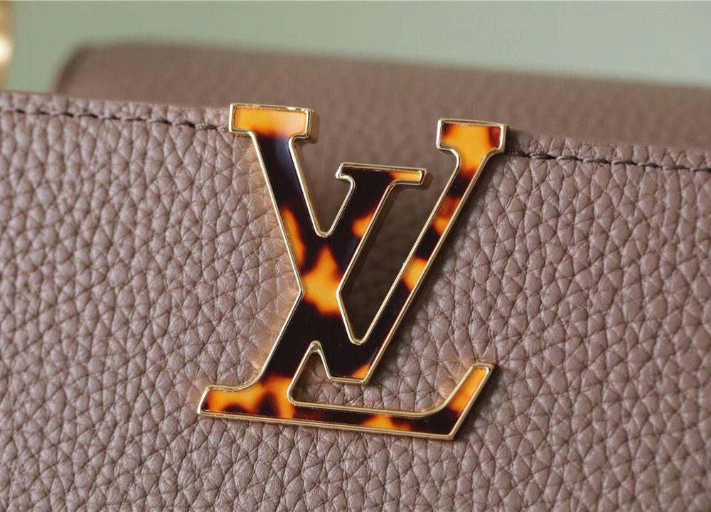 1:1 Replica Louis Vuitton LV Capucines Mini Taurillon Light Brown Luxury Bag For Women M56071 - 21cm/8.3in