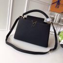 1:1 Replica Louis Vuitton LV Capucines Mini Taurillon Black Luxury Bag For Women M42259 - 31.5cm/ 12.4in