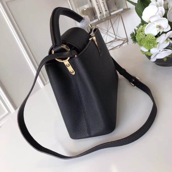 1:1 Replica Louis Vuitton LV Capucines Mini Taurillon Black Luxury Bag For Women M42259 - 31.5cm/ 12.4in
