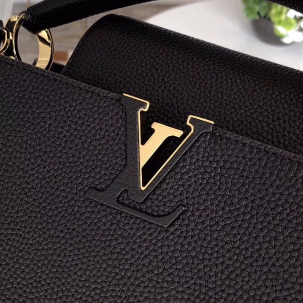 1:1 Replica Louis Vuitton LV Capucines Mini Taurillon Black Luxury Bag For Women M42259 - 31.5cm/ 12.4in