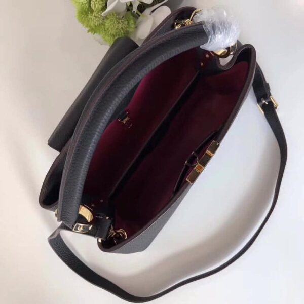 1:1 Replica Louis Vuitton LV Capucines Mini Taurillon Black Luxury Bag For Women M42259 - 31.5cm/ 12.4in