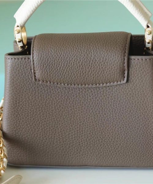 1:1 Replica Louis Vuitton LV Capucines Mini Taurillon Smokey Brown Luxury Bag For Women -  21cm/8.3in