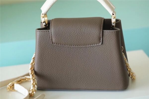 1:1 Replica Louis Vuitton LV Capucines Mini Taurillon Smokey Brown Luxury Bag For Women -  21cm/8.3in