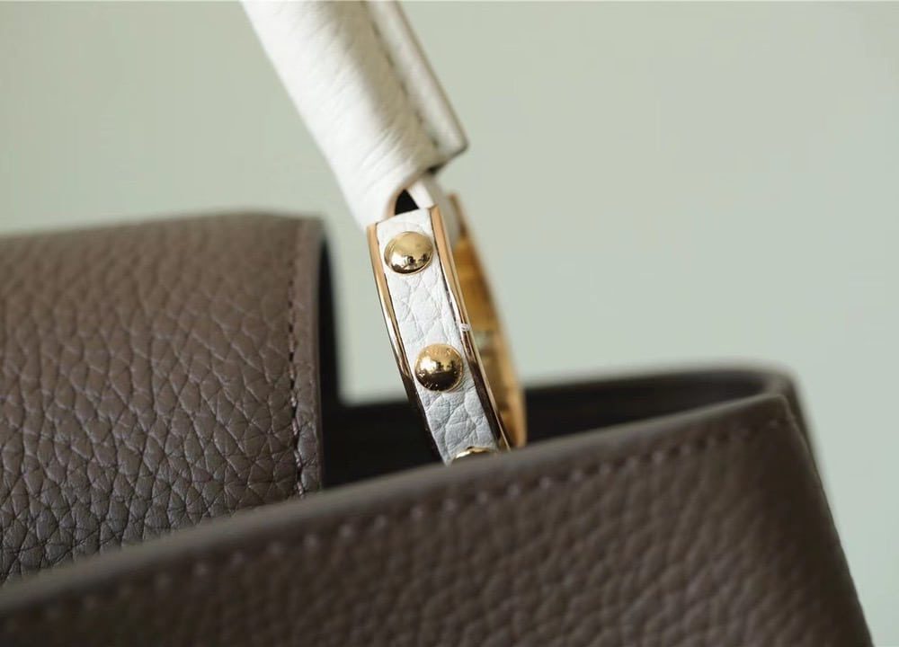 1:1 Replica Louis Vuitton LV Capucines Mini Taurillon Smokey Brown Luxury Bag For Women -  21cm/8.3in