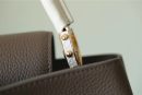 1:1 Replica Louis Vuitton LV Capucines Mini Taurillon Smokey Brown Luxury Bag For Women -  21cm/8.3in