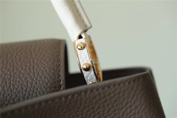 1:1 Replica Louis Vuitton LV Capucines Mini Taurillon Smokey Brown Luxury Bag For Women -  21cm/8.3in