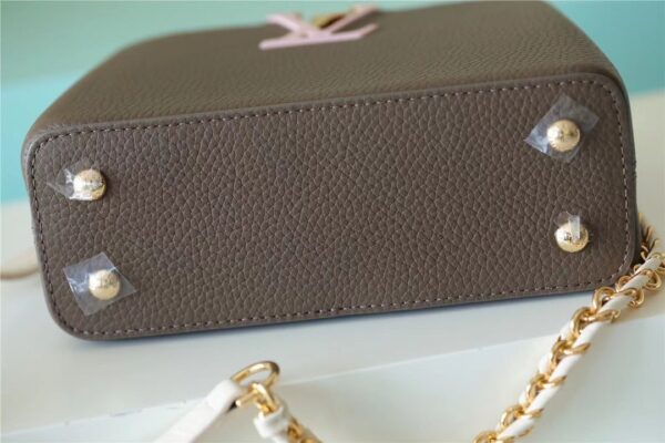 1:1 Replica Louis Vuitton LV Capucines Mini Taurillon Smokey Brown Luxury Bag For Women -  21cm/8.3in