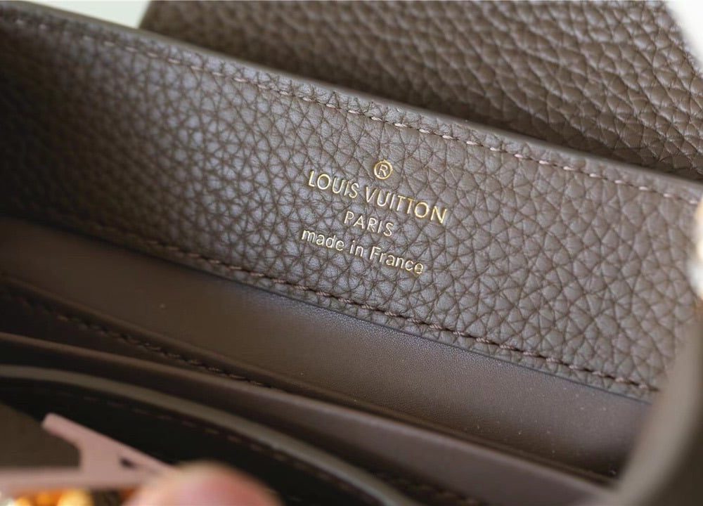 1:1 Replica Louis Vuitton LV Capucines Mini Taurillon Smokey Brown Luxury Bag For Women -  21cm/8.3in