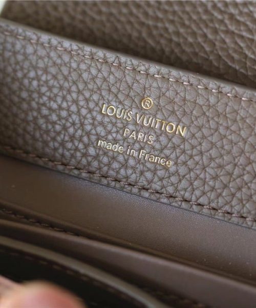 1:1 Replica Louis Vuitton LV Capucines Mini Taurillon Smokey Brown Luxury Bag For Women -  21cm/8.3in
