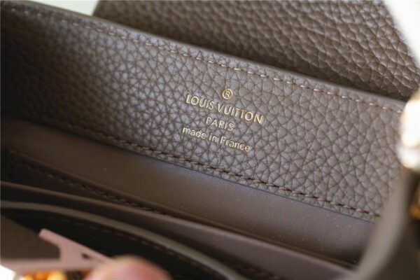 1:1 Replica Louis Vuitton LV Capucines Mini Taurillon Smokey Brown Luxury Bag For Women -  21cm/8.3in