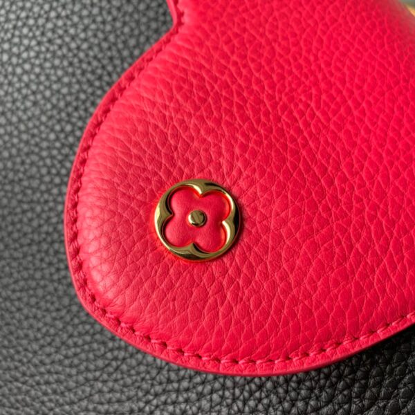 1:1 Replica Louis Vuitton LV Capucines MM Taurillon Black/ Rose Berlingot Luxury Bag For Women M59882 - 12.4in/31.5cm