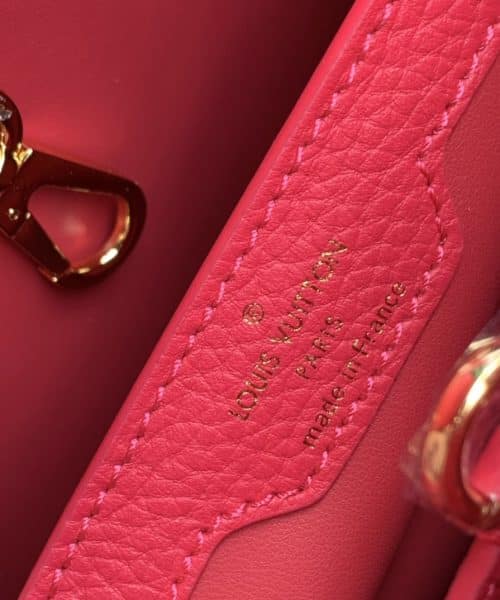 1:1 Replica Louis Vuitton LV Capucines MM Taurillon Black/ Rose Berlingot Luxury Bag For Women M59882 - 12.4in/31.5cm