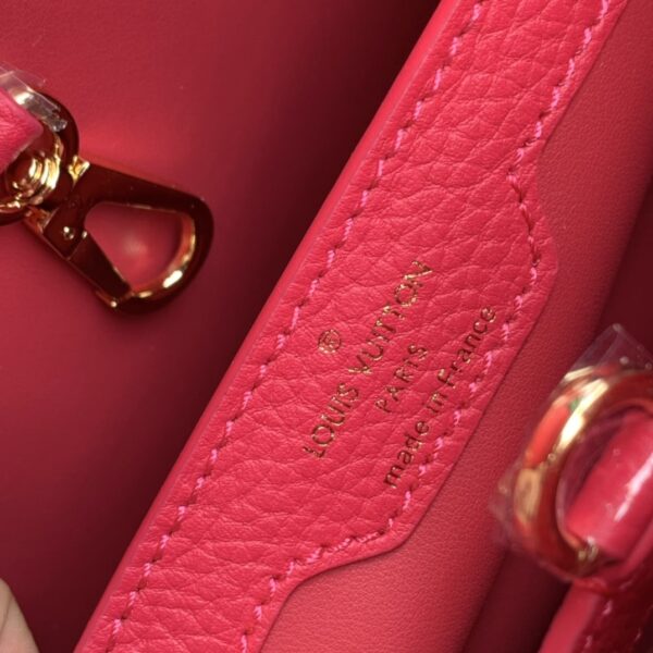 1:1 Replica Louis Vuitton LV Capucines MM Taurillon Black/ Rose Berlingot Luxury Bag For Women M59882 - 12.4in/31.5cm