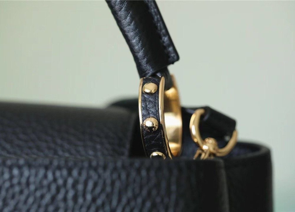 1:1 Replica Louis Vuitton LV Capucines MM Taurillon Black Luxury Bag For Women M42259 - 31.5cm/12.4in
