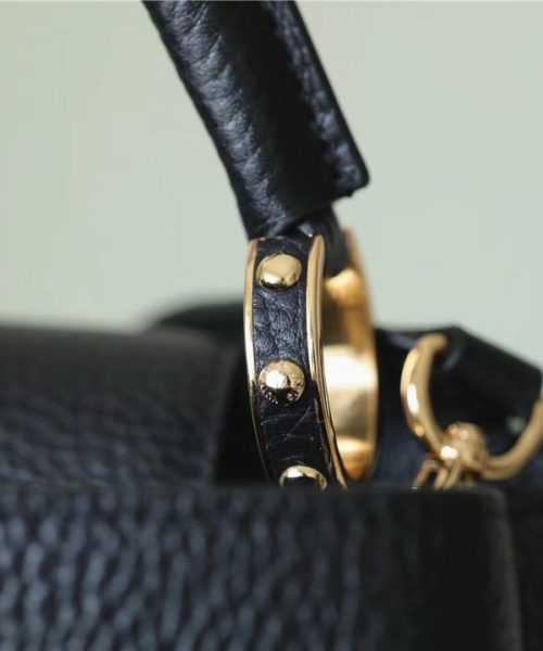 1:1 Replica Louis Vuitton LV Capucines MM Taurillon Black Luxury Bag For Women M42259 - 31.5cm/12.4in